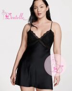 Nuisette satin HS1010 Noir – Image 2