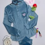 Pyjama velour PG247499 bleu