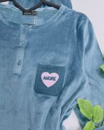 Pyjama velour PG247499 bleu – Image 2