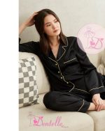 Pyjama satin 60057 Noir