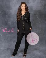 Pyjama satin 60057 Noir – Image 3
