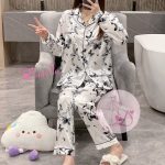 Pyjama satin HW10028 papillon – Image 2