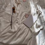 Déshabillé Long en Satin HW10023 blanc