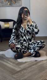 Pyjama satin CH017 noir