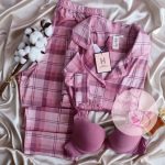 Pyjama HP367 carreaux rose – Image 2