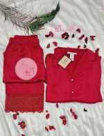 Pyjama satin HP359 Rouge – Image 2