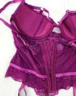 Body porte jarretelle aubergine 68022 – Image 4