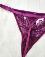 Body porte jarretelle aubergine 68022 – Image 6
