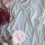 Déshabillé satin HF314 Blanc – Image 2