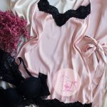 Déshabillé satin HF314 Rose – Image 2