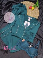 Pyjama satin HP347 Vert Emeraude