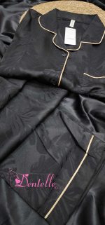 Pyjama satin CH040 Noir – Image 2