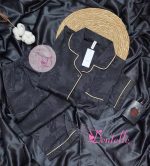 Pyjama satin CH040 Noir