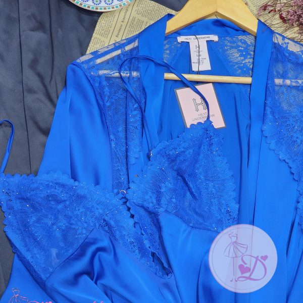 Déshabillé satin HP369 Bleu roi