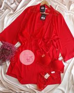 Déshabillé satin HP369 Rouge – Image 4