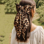 Pince cheveux papillon léopard