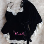 Déshabillé velour H205 Noir