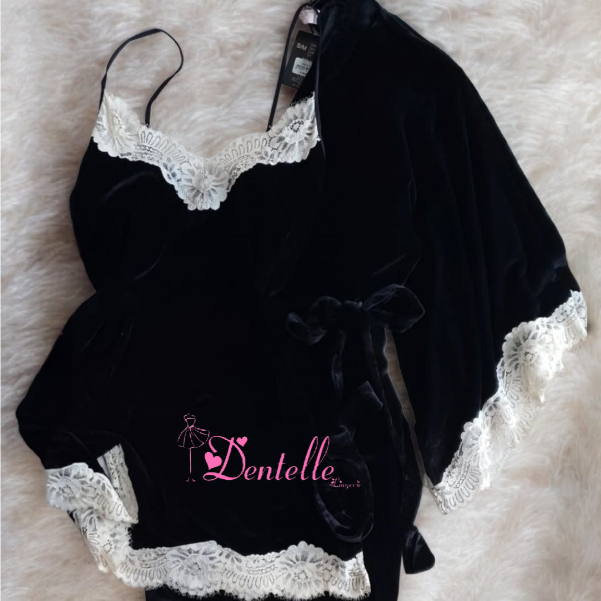 02 Déshabillé velour H205 Noir
