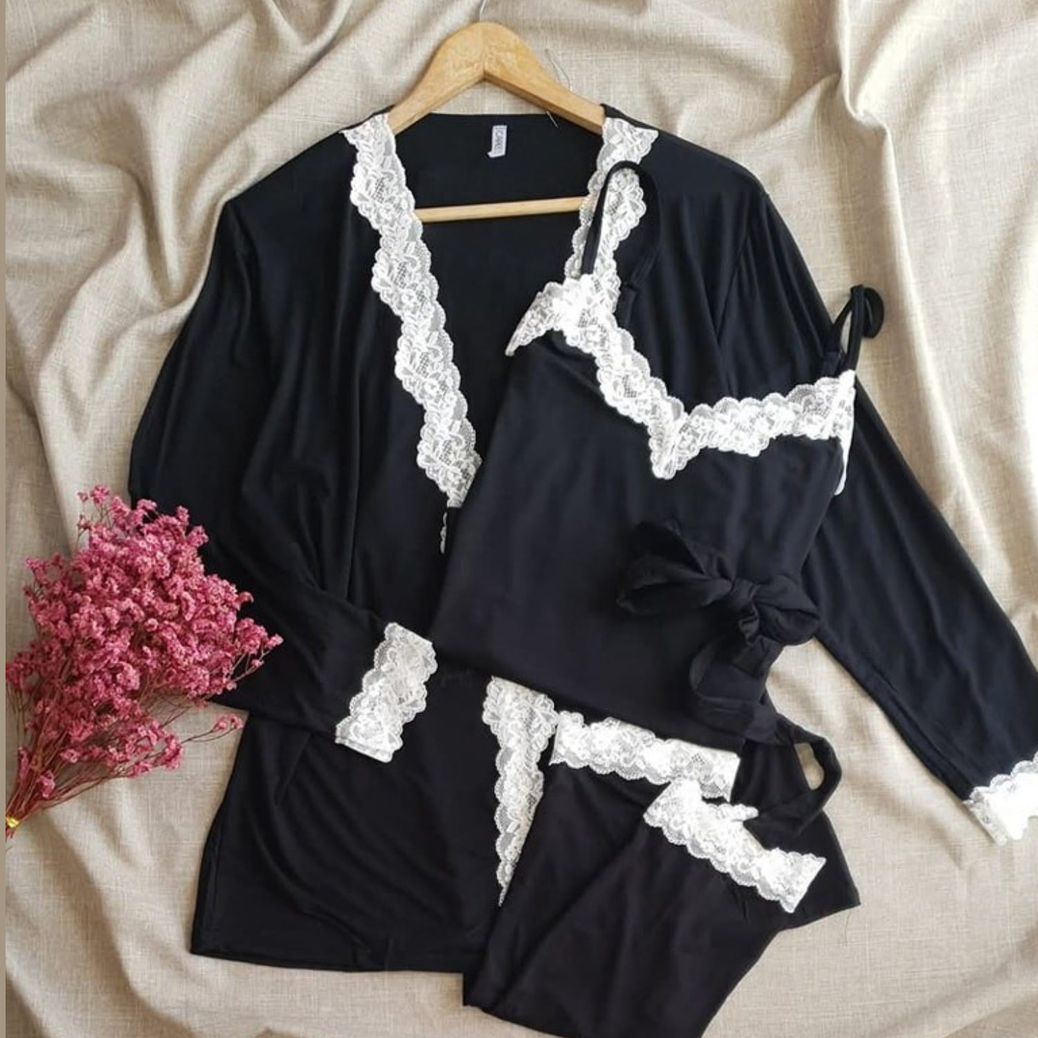 01 Pyjama 3pcs 1617 Noir
