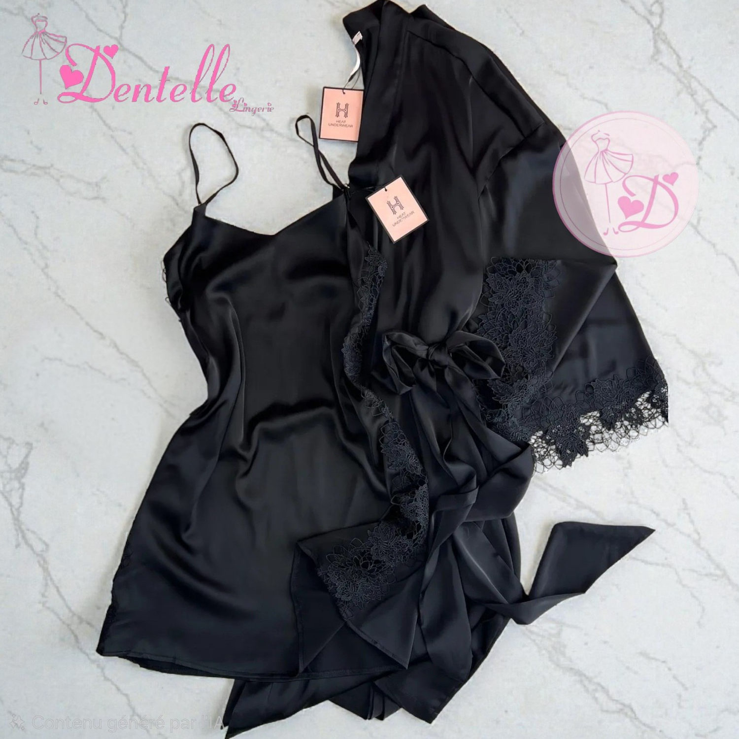 02 Déshabillé HW1011 Noir