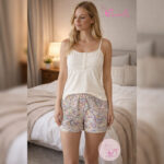 Pyjashort Y1768 Blanc cassé