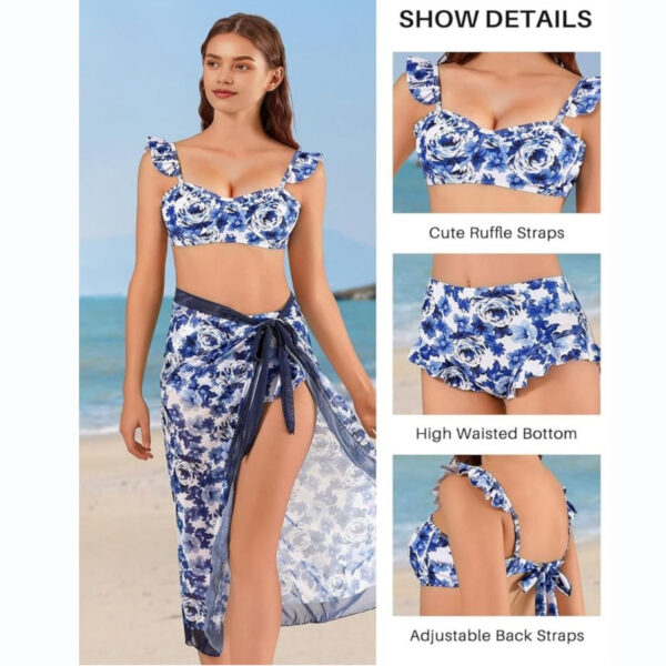 Maillot 2 pièces paréo 35001