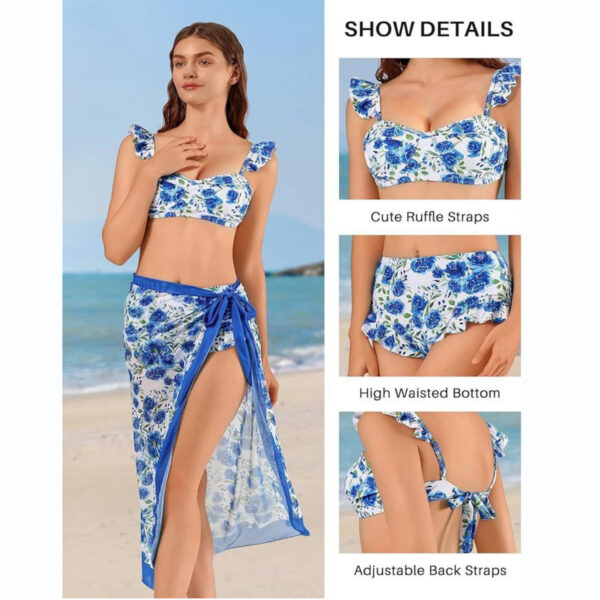 Maillot 2 pièces paréo 35001