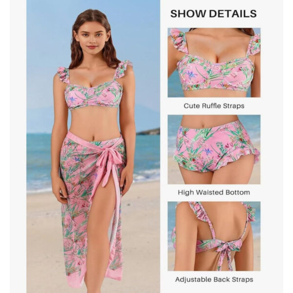 Maillot 2 pièces paréo 35001