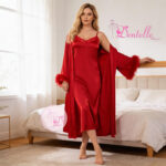 Déshabillé HW1053 Rouge