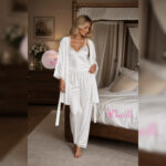 Pyjama satin 3pcs HP1060 Blanc