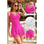 Maillot robe 35027 Fuchsia – Image 3