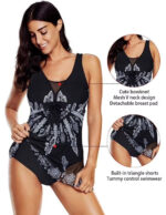 Maillot robe 35021 Noir/blanc – Image 4
