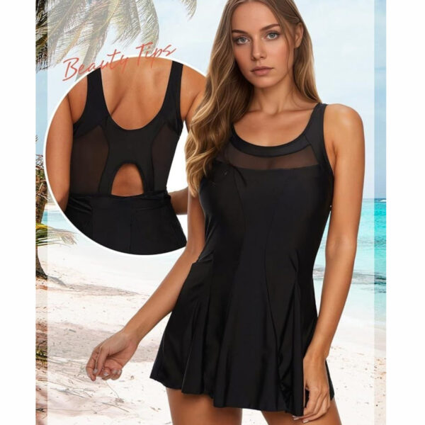 Maillot robe 35016 Noir
