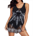 Maillot robe 35021 Noir/blanc