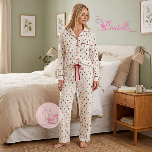 Pyjama 8-340 Rouge cerise
