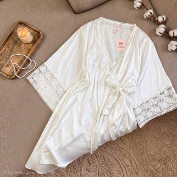 Déshabillé SM2833 Blanc